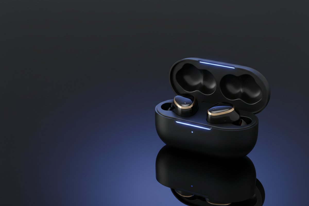 AirBirds Pro earbuds detail view