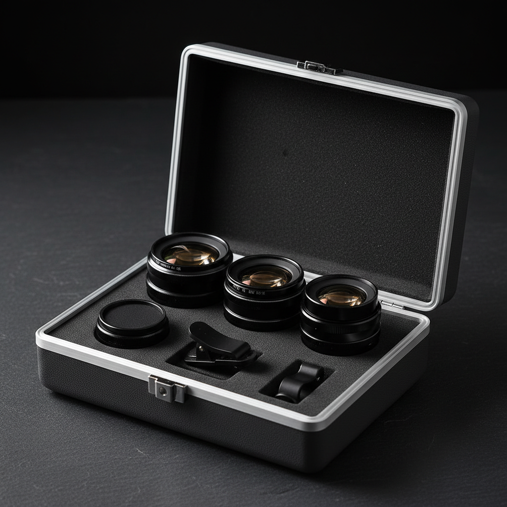 SnapPro lens kit in carrying case