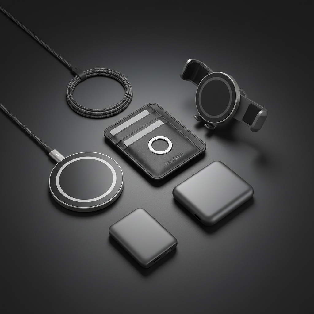 MagElite MagSafe accessories collection flat lay