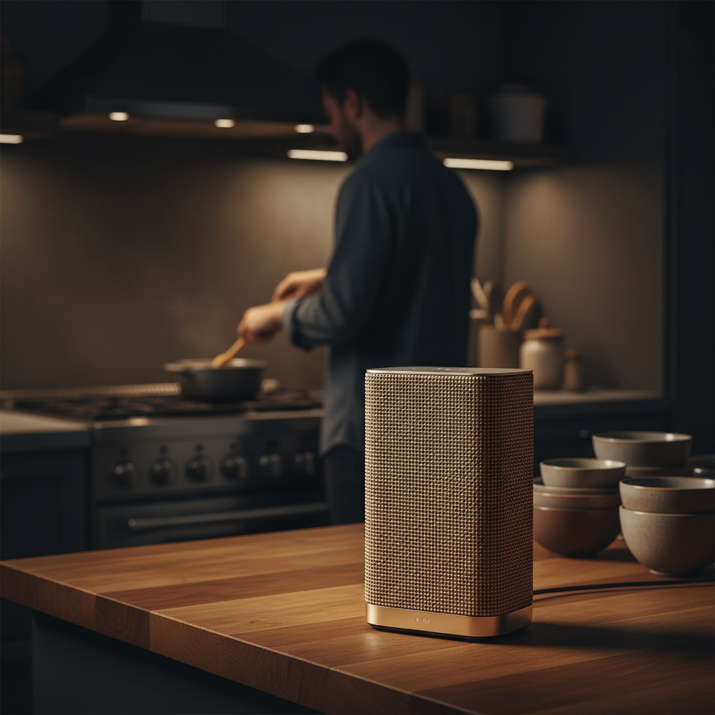 SonicHive Smart Speaker in kitchen setting