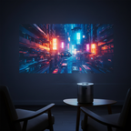 CineBeam Mini Projector projecting movie on wall